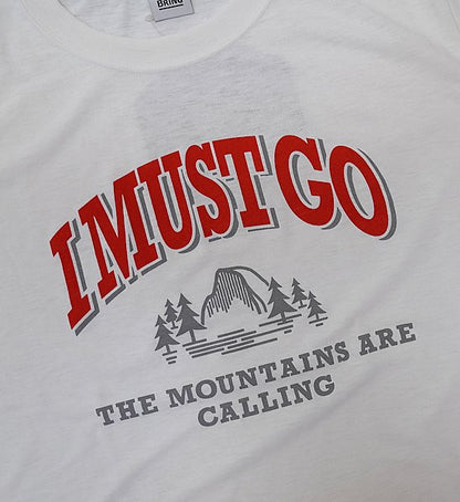 ▽Return to the mountains【BRING×Yosemite】ブリング×ヨセミテ unisex I MUST GO T-Shirt "4Color" ※ネコポス可