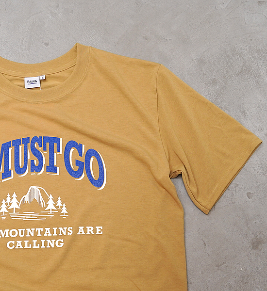 ▽Return to the mountains【BRING×Yosemite】ブリング×ヨセミテ unisex I MUST GO T-Shirt "4Color" ※ネコポス可