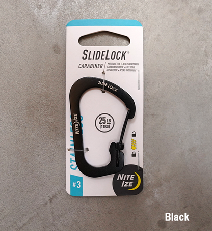 【NITE IZE】ナイトアイズ Slidelock Carabiner Stainless ♯3 "2Color" ※ネコポス可