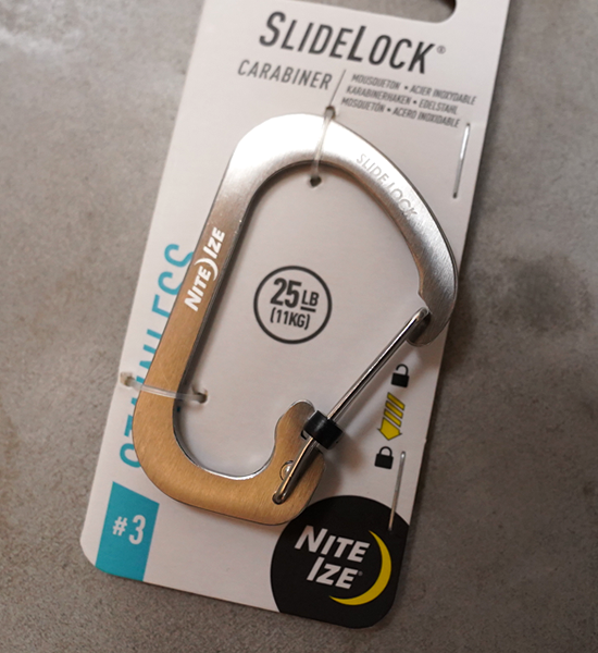 【NITE IZE】ナイトアイズ Slidelock Carabiner Stainless ♯3 "2Color" ※ネコポス可