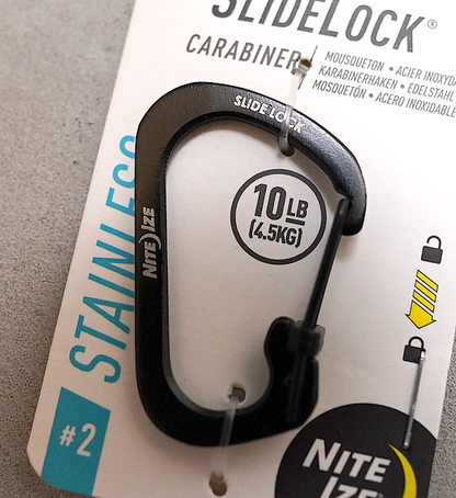 【NITE IZE】ナイトアイズ Slidelock Carabiner Stainless ♯2 "2Color" ※ネコポス可