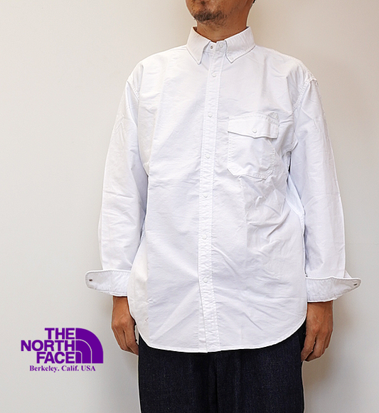 【THE NORTH FACE PURPLE LABEL】ノースフェイスパープルレーベル men's Cotton Polyester OX B,D Shirt "White"