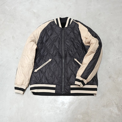【TAION】タイオン unisex Japan Special Reversible Sukajan Down Jacket "Black×Silver×Beige"