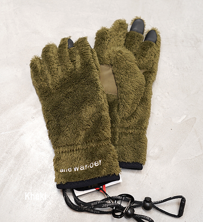 【and wander】アンドワンダー high loft fleece glove ”2Color”