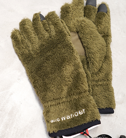 【and wander】アンドワンダー high loft fleece glove ”2Color”