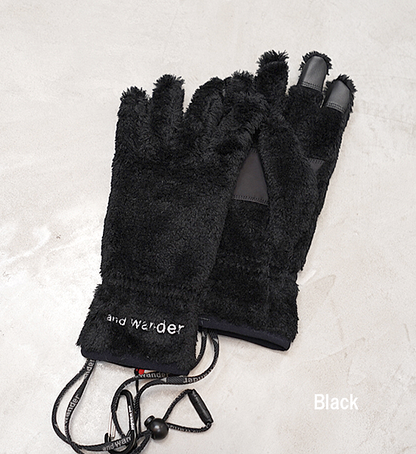 【and wander】アンドワンダー high loft fleece glove ”2Color”