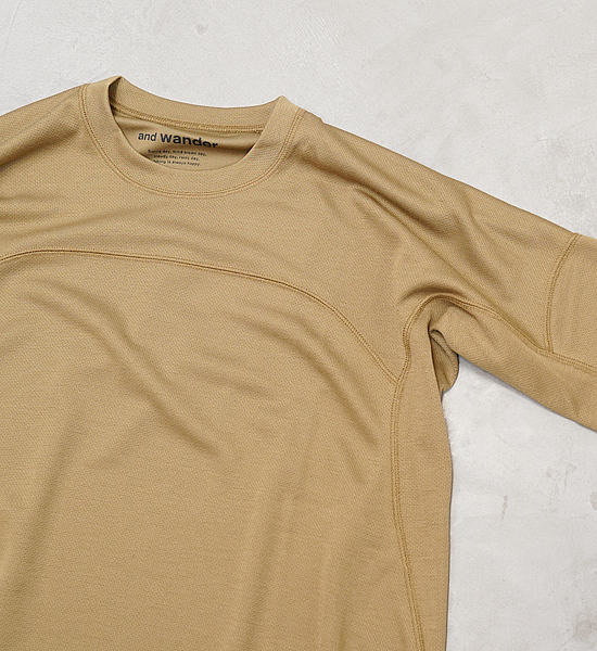 【and wander】アンドワンダー women's power dry jersey LS T "3Color"