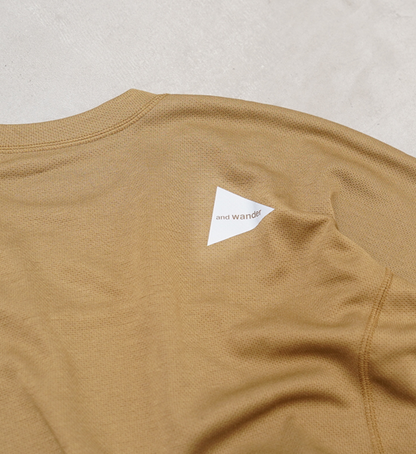 【and wander】アンドワンダー women's power dry jersey LS T "3Color"