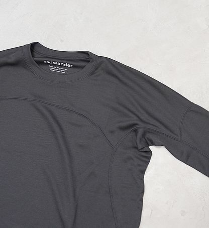 【and wander】アンドワンダー women's power dry jersey LS T "3Color"