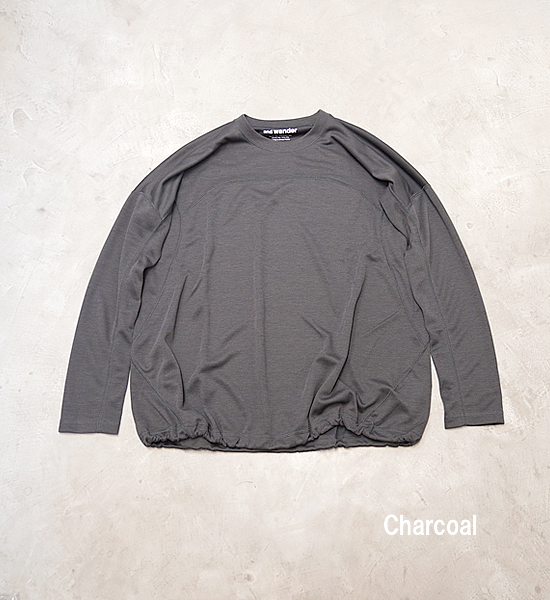 【and wander】アンドワンダー women's power dry jersey LS T "3Color"