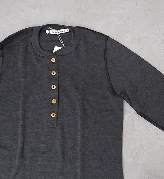 【ACLIMA】アクリマ women's Warmwool Grandad Shirt "Marengo"