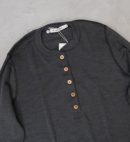 【ACLIMA】アクリマ women's Warmwool Grandad Shirt "Marengo"