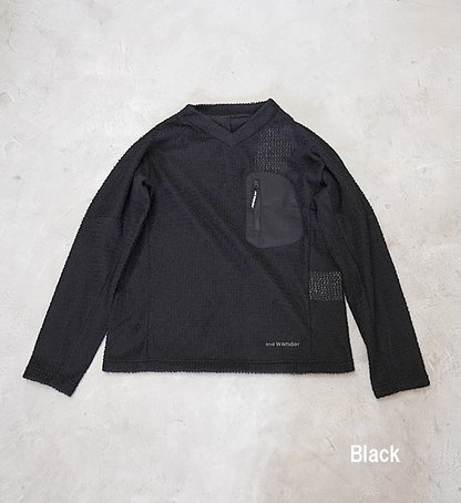 ★30%off 【and wander】アンドワンダー men's alpha direct pullover "2Color"