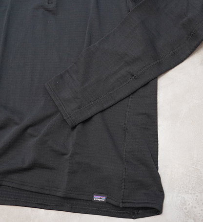 【patagonia】パタゴニア men's Capilene Thermal Weight Zip Neck "BLK"