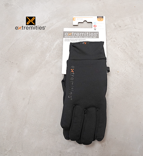 【extremities】エクストリミティーズ Insulated Waterproof Sticky Power Liner Glove "Black" ※ネコポス可