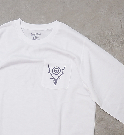 ★30%off【South2 West8】サウスツーウエストエイト L/S Round Pocket Tee-Circle Horn "3Color"