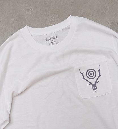 ★30%off【South2 West8】サウスツーウエストエイト L/S Round Pocket Tee-Circle Horn "3Color"