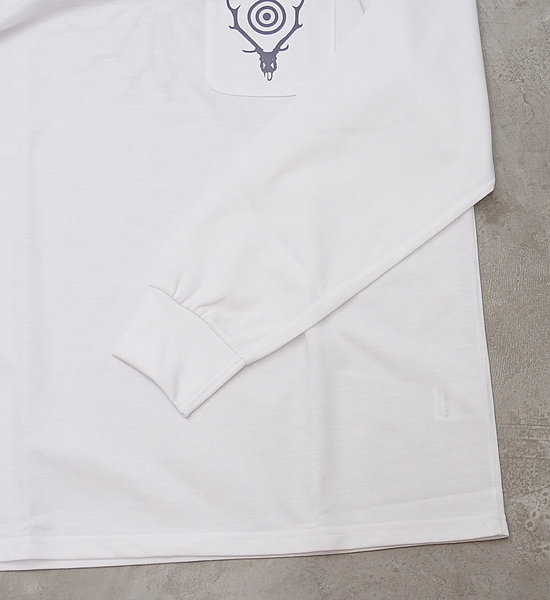 ★30%off【South2 West8】サウスツーウエストエイト L/S Round Pocket Tee-Circle Horn "3Color"