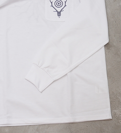 ★30%off【South2 West8】サウスツーウエストエイト L/S Round Pocket Tee-Circle Horn "3Color"