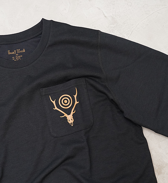 ★30%off【South2 West8】サウスツーウエストエイト L/S Round Pocket Tee-Circle Horn "3Color"