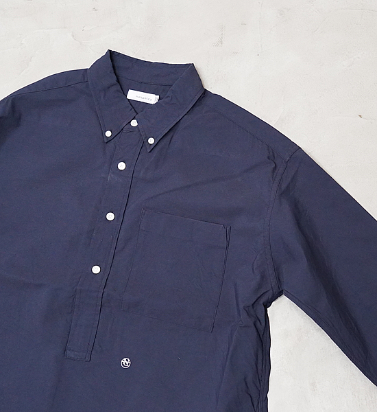 【nanamica】ナナミカ women's Button Down Wind Shirt Dress "Navy"