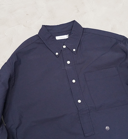 【nanamica】ナナミカ women's Button Down Wind Shirt Dress "Navy"