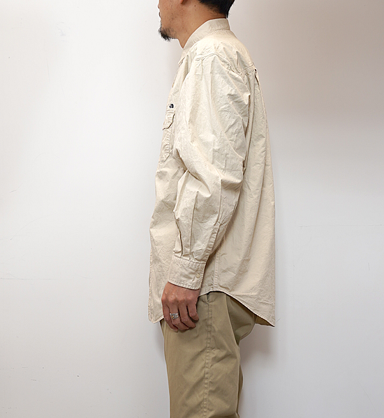 【THE NORTH FACE PURPLE LABEL】ノースフェイスパープルレーベル men's Lightweight Twill Big Work Shirt "Sand Beige"