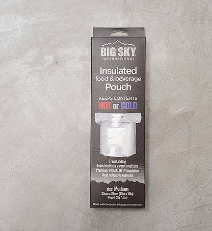 【BIG SKY】ビッグスカイ Insulated Pouch Medium "Silver" ※ネコポス可