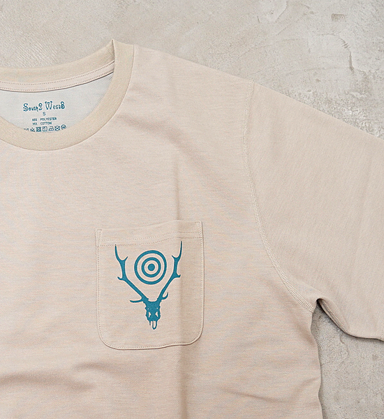 【South2 West8】サウスツーウエストエイト S/S Round Pocket Tee-Circle Horn "2Color" ※ネコポス可