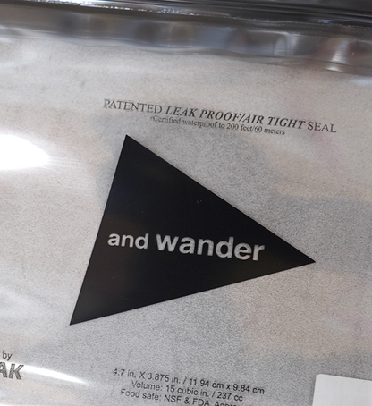 【and wander】アンドワンダー and wander LOKSAK 5×4 "Clear" ※ネコポス可