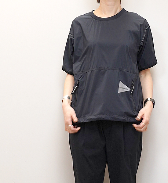 【and wander】アンドワンダー women's PERTEX wind T "2Color"