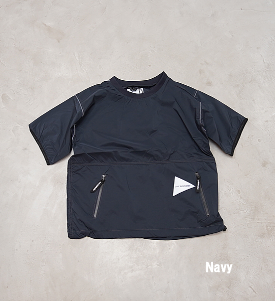 【and wander】アンドワンダー women's PERTEX wind T "2Color"