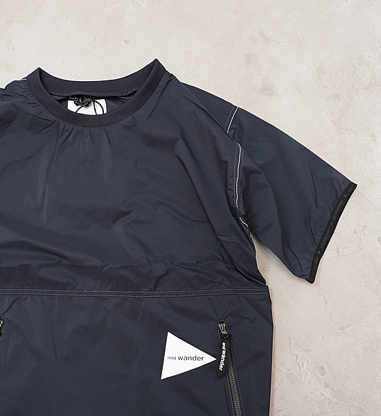 【and wander】アンドワンダー women's PERTEX wind T "2Color"