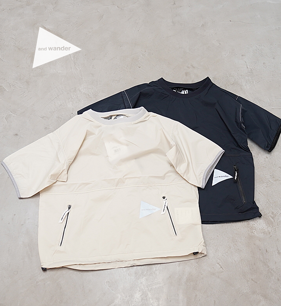 【and wander】アンドワンダー women's PERTEX wind T "2Color"