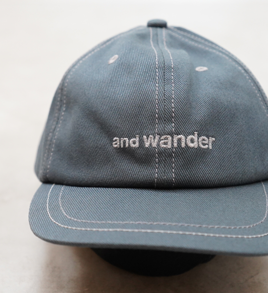 【and wander】アンドワンダー cotton twill cap "2Color"