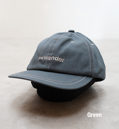 【and wander】アンドワンダー cotton twill cap "2Color"