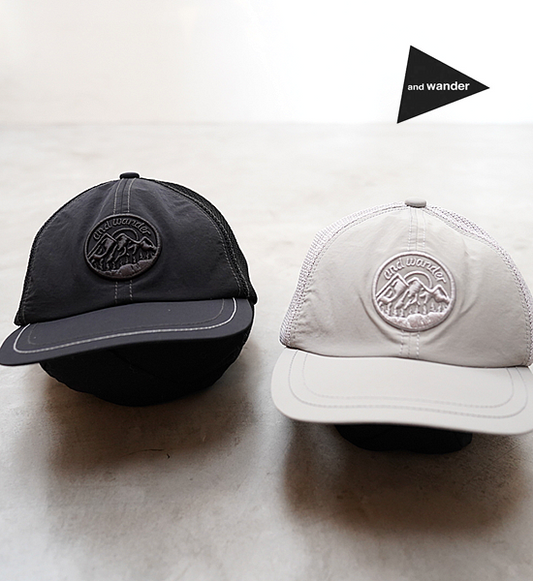 【and wander】アンドワンダー back mesh cap "2Color"