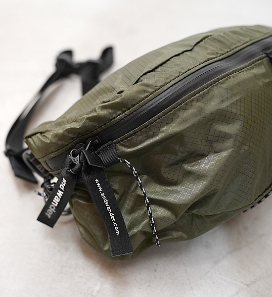 【and wander】アンドワンダー sil waist bag "4Color"