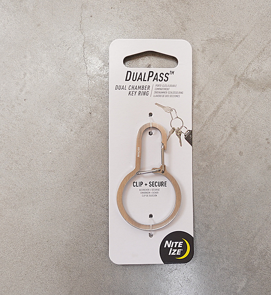 【NITE IZE】ナイトアイズ Dualpass Key Ring Stainless "Silver" ※ネコポス可