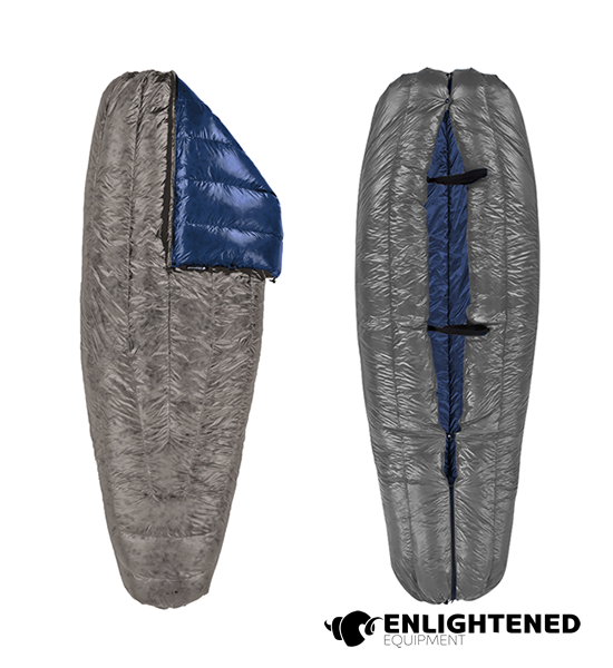 【ENLIGHTENED EQUIPMENT】エンライテンドイクイップメント Revelation Sleeping Quilt 850/30°F (－1℃) ”Graphite×Midnight”