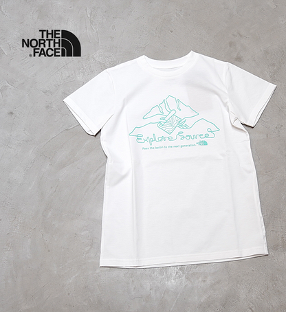 【THE NORTH FACE】ザノースフェイス women's S/S Explore Source Mountain Tee "White" ※ネコポス可