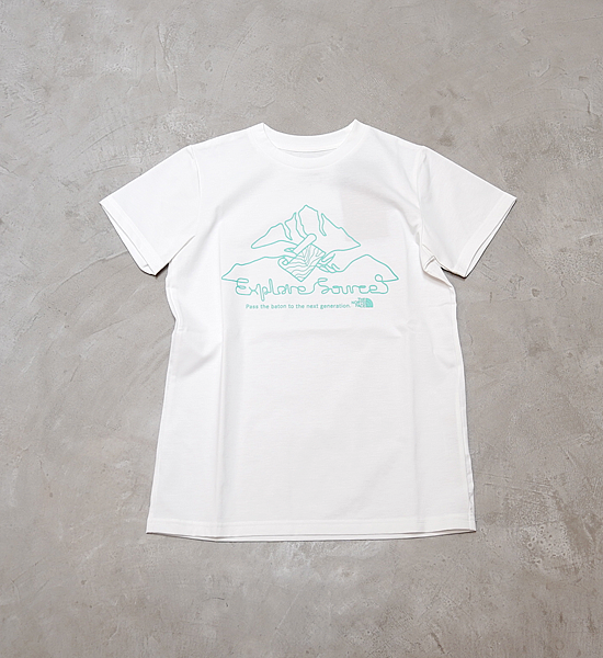 【THE NORTH FACE】ザノースフェイス women's S/S Explore Source Mountain Tee "White" ※ネコポス可