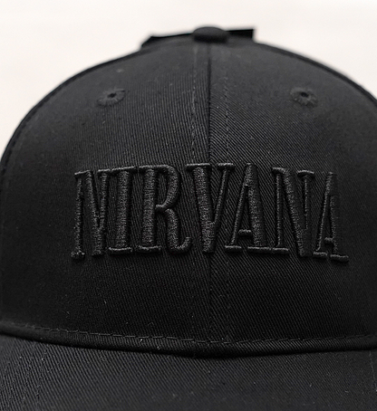 【MUSIC TEE】Nirvana Text Logo Cap "Black"