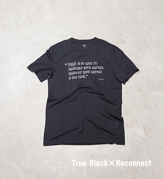 【HOUDINI】フーディニ men's Tree Message Tee "True Black×Reconnect" ※ネコポス可