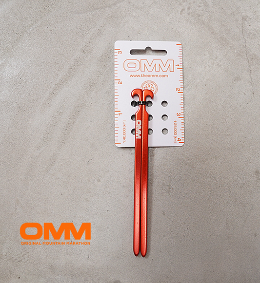 【OMM】オリジナルマウンテンマラソン Tent Peg (Aluminium)×2 "Orange" ※ネコポス可