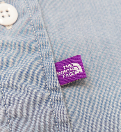 【THE NORTH FACE PURPLE LABEL】ノースフェイスパープルレーベル men's Regular Collar Chambray Field Shirt "Indigo Blue"