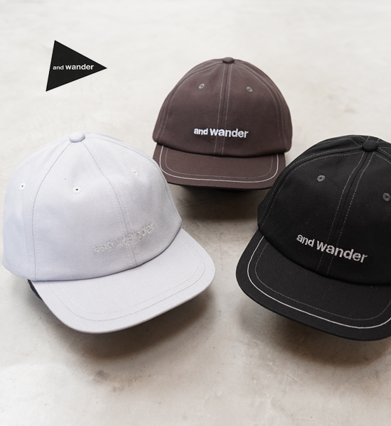 【and wander】アンドワンダー cotton twill cap "3Color"