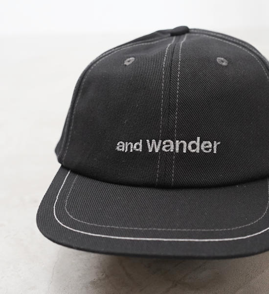 【and wander】アンドワンダー cotton twill cap "3Color"