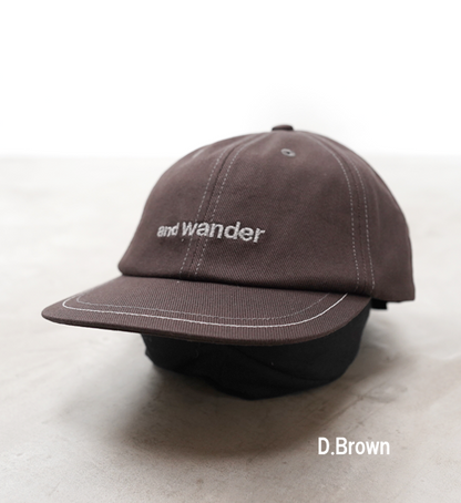 【and wander】アンドワンダー cotton twill cap "3Color"