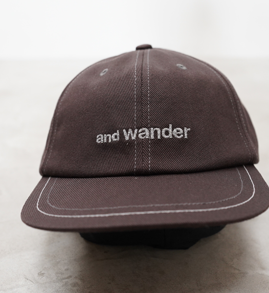 【and wander】アンドワンダー cotton twill cap "3Color"